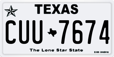 TX license plate CUU7674