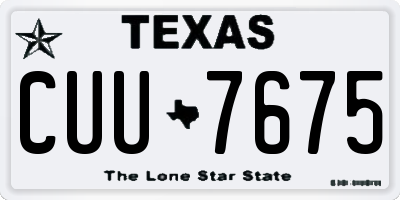 TX license plate CUU7675