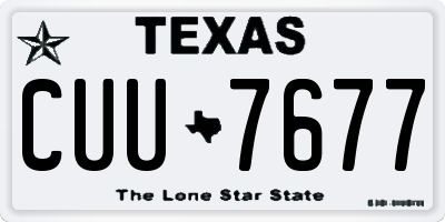 TX license plate CUU7677