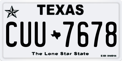 TX license plate CUU7678