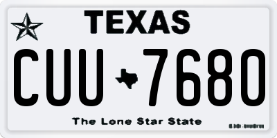 TX license plate CUU7680