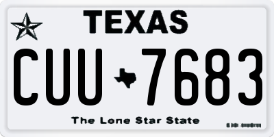 TX license plate CUU7683