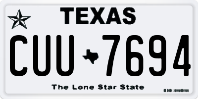 TX license plate CUU7694