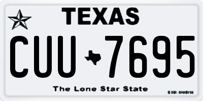 TX license plate CUU7695