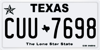 TX license plate CUU7698