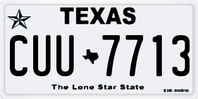 TX license plate CUU7713