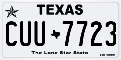 TX license plate CUU7723