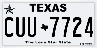 TX license plate CUU7724
