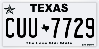 TX license plate CUU7729
