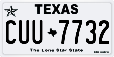 TX license plate CUU7732