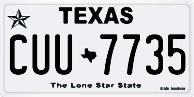 TX license plate CUU7735