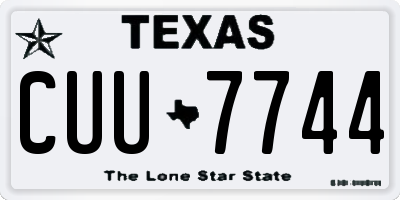 TX license plate CUU7744