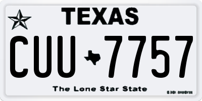 TX license plate CUU7757