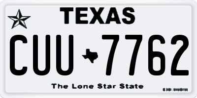 TX license plate CUU7762