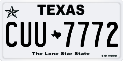 TX license plate CUU7772