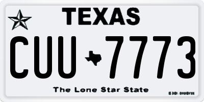 TX license plate CUU7773