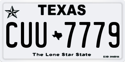TX license plate CUU7779