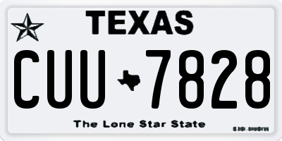 TX license plate CUU7828