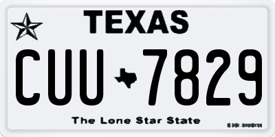 TX license plate CUU7829