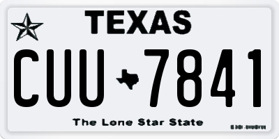 TX license plate CUU7841