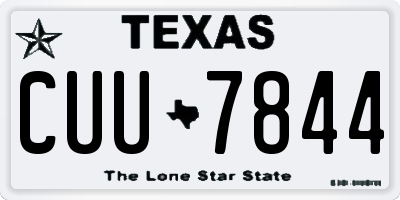 TX license plate CUU7844