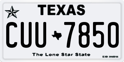 TX license plate CUU7850