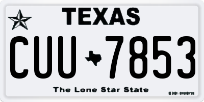 TX license plate CUU7853