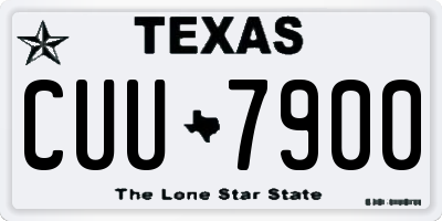 TX license plate CUU7900