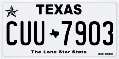 TX license plate CUU7903