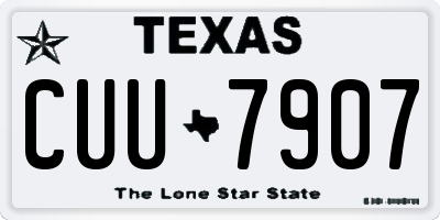 TX license plate CUU7907