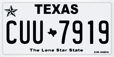 TX license plate CUU7919