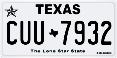 TX license plate CUU7932