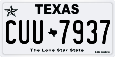 TX license plate CUU7937