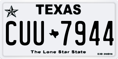 TX license plate CUU7944