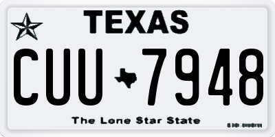 TX license plate CUU7948