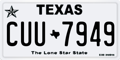TX license plate CUU7949