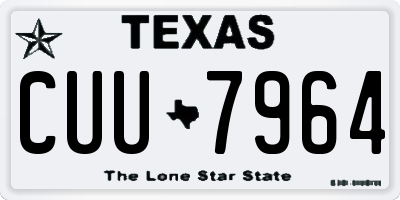 TX license plate CUU7964