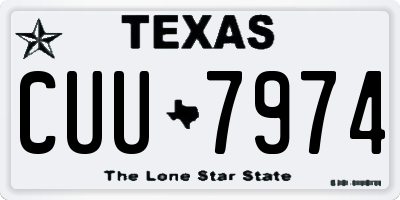 TX license plate CUU7974
