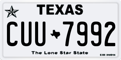 TX license plate CUU7992