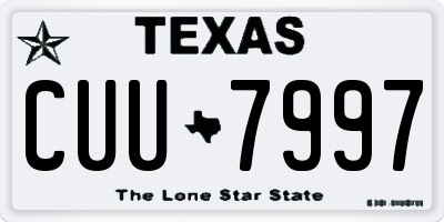 TX license plate CUU7997
