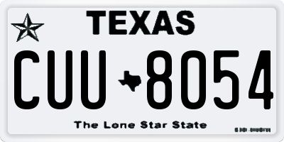 TX license plate CUU8054