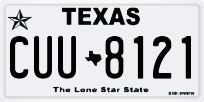 TX license plate CUU8121