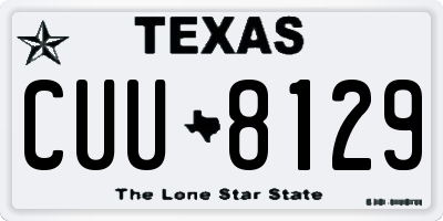 TX license plate CUU8129