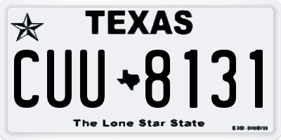 TX license plate CUU8131