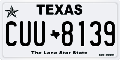 TX license plate CUU8139