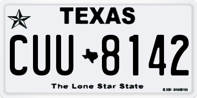 TX license plate CUU8142