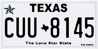 TX license plate CUU8145