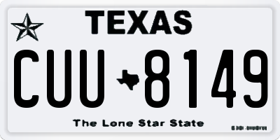 TX license plate CUU8149