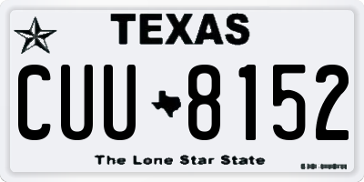 TX license plate CUU8152