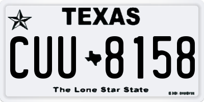 TX license plate CUU8158
